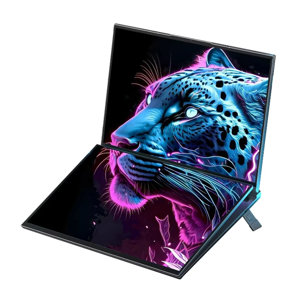 16+16 inch Dual Screen Laptop Intel i7-1360P Windows 11 2*DDR4 MAX 64GB M.2 2280 2TB SSD WIFI Double Screen Notebook Computer