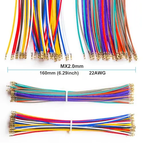 Разъемы 2,0 мм и кабели 24AWG, Φ Dupont,Dupont-2.0 Single Row * 2/3/4/5/6/7/8/9/10P (Dupont-2.0mm)