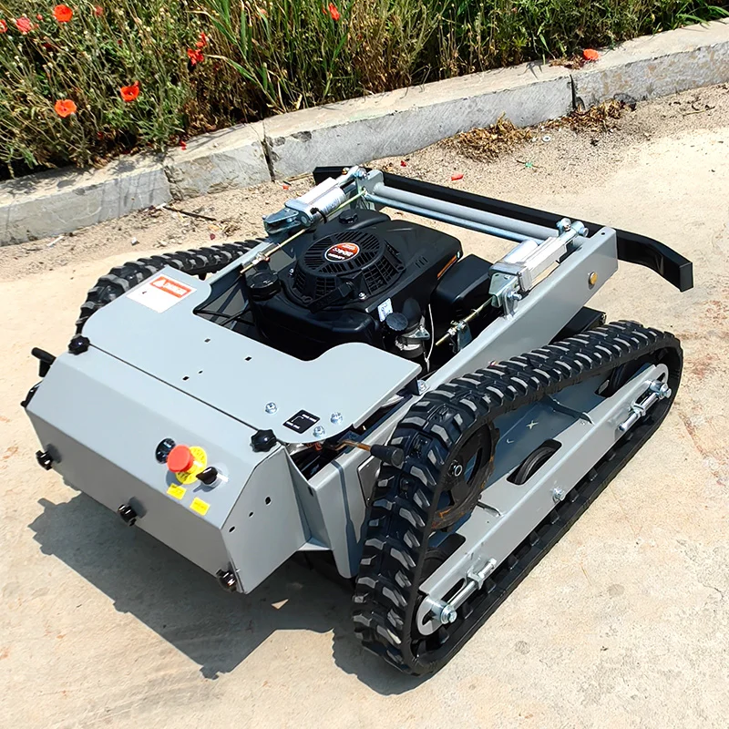 Aangepaste goedkope groothandel rijden automatische zero turn crawler grasmaaier afstandsbediening grasmaaier voor tuin