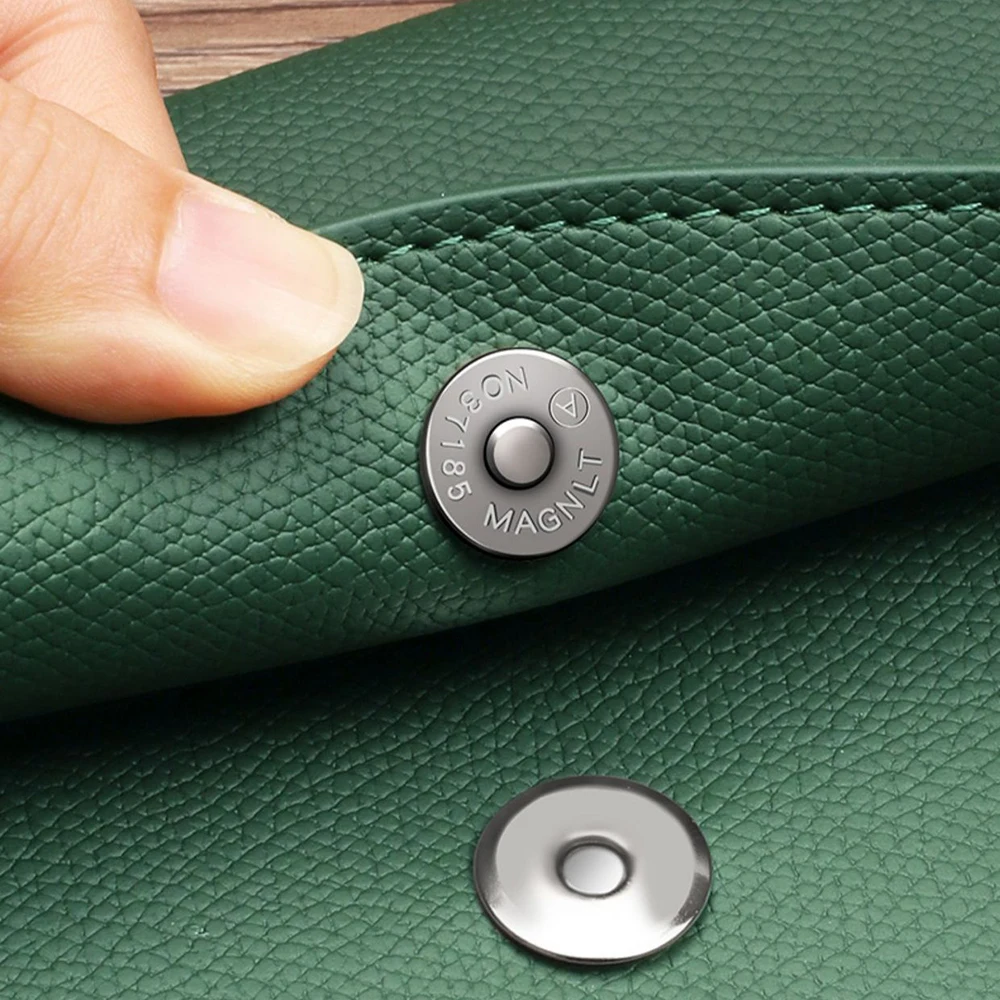 A4 Paper Portable Leather File Bag Fashion File Bag Thickening Button Waterproof Business Office Documents Storage Management