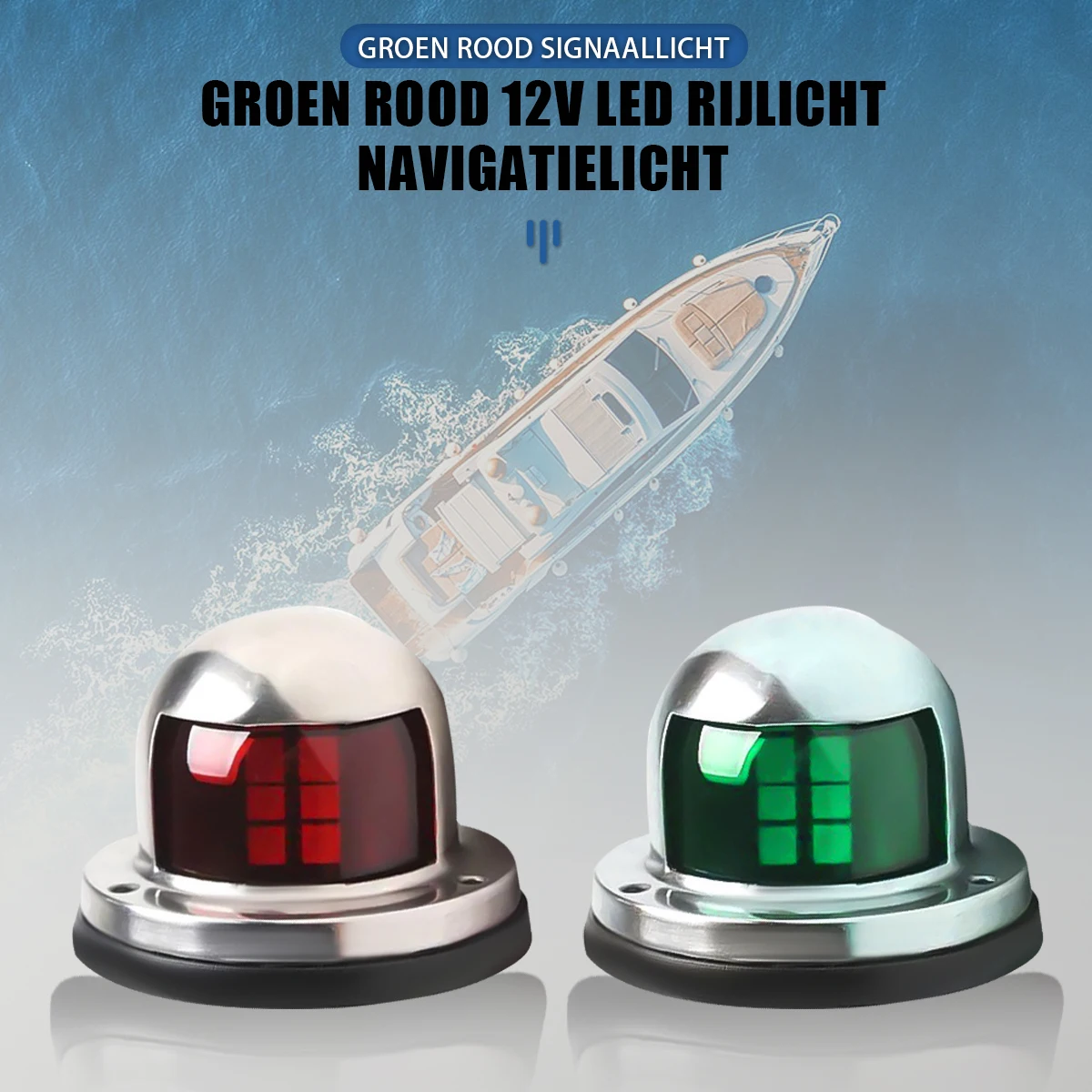 12V Edelstahl Rot Grün Bogen LED Navigation Lichter Boot Marine Anzeige Spot Licht Marine Boot Yacht Segel Licht