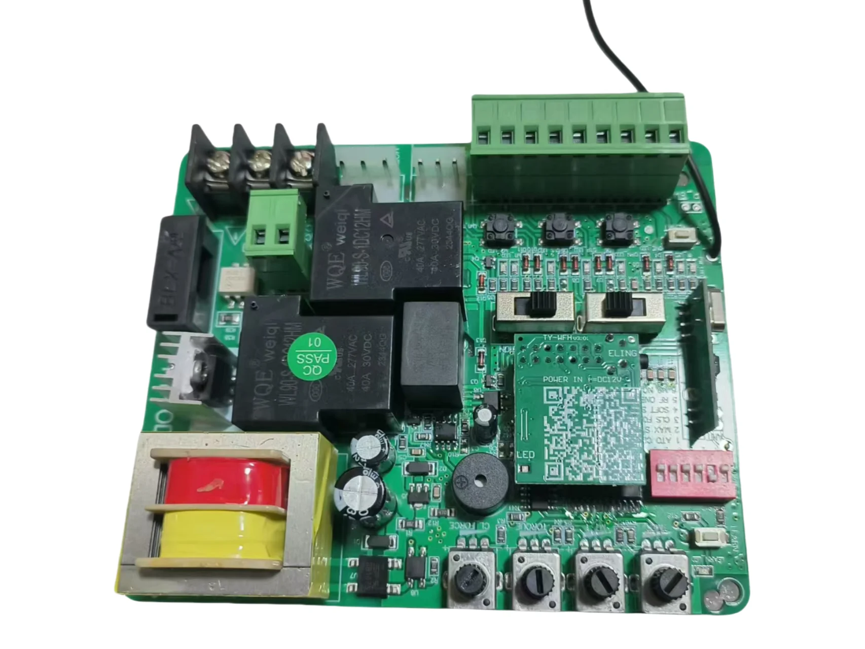 Sliding Gate motor controller Tuya WiFi magnetic limit and spring limit universal PCB remote control 433MHz