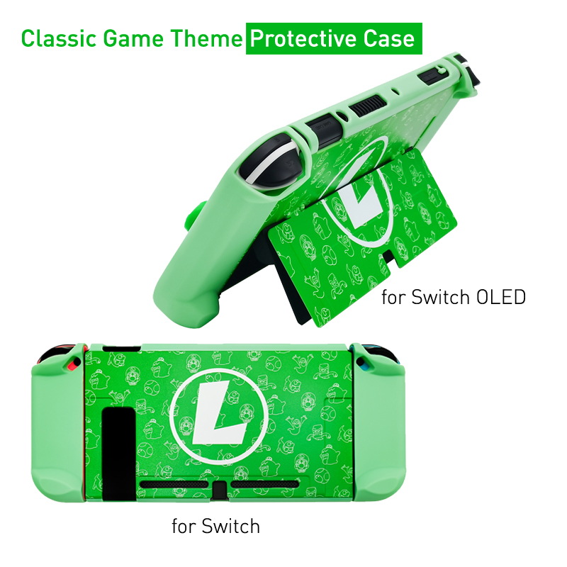 Para nintendo switch escudo caso duro "m" e "l" estilo habitação protetora capa fina pele ns switch oled acessórios do jogo