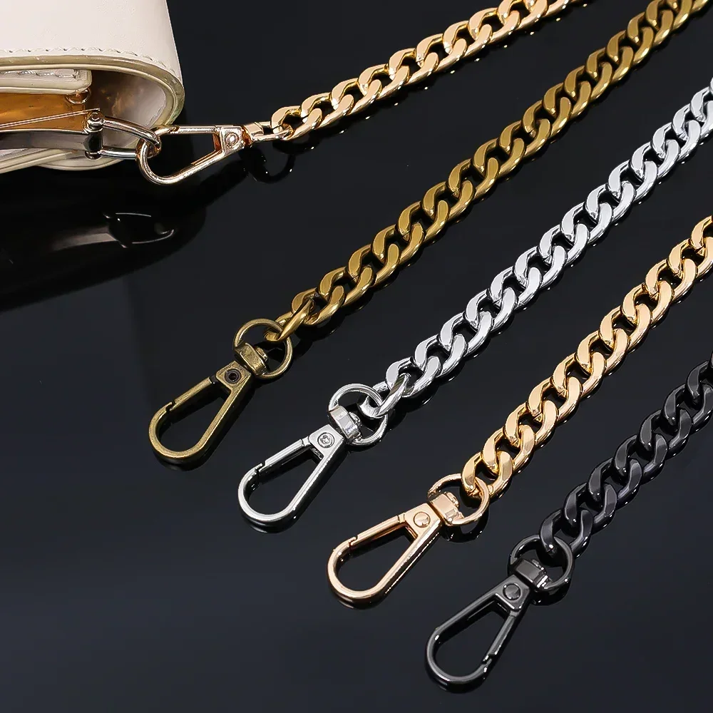 120 センチメートル金属アルミバッグチェーンストラップハンドルショルダークロスボディハンドバッグバッグ DIY 金属交換チェーンバッグ部品ギフト