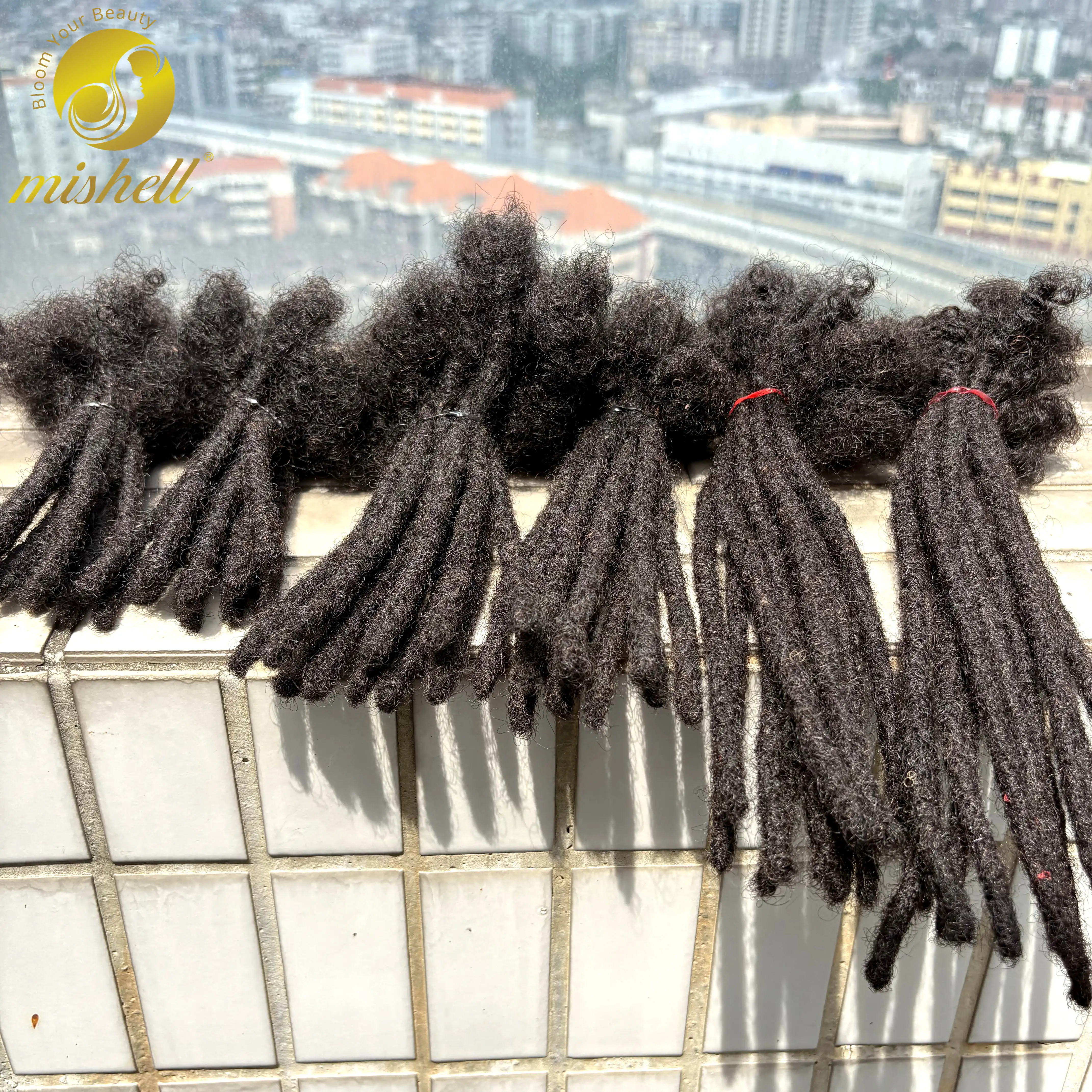 0,6 cm 4-8 Zoll Regular Loc Extension Echthaar 50 Stränge Vollständig handgefertigt 100 % Echthaar Dreadlock Extensions für Männer Frauen