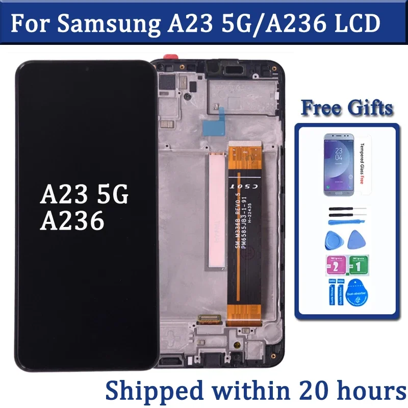 6,6 ''для Samsung A23 5G A236 ЖК-дисплей с дигитайзером сенсорного экрана в сборе для Samsung A236U A236B ЖК-экран