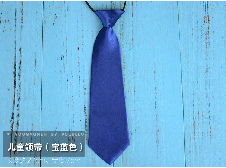 28cm Boys Girls Ties Casual Solid Necktie Suits Students Tie Slim Necktie Gravatas Simple Student Rubber band Neck Tie