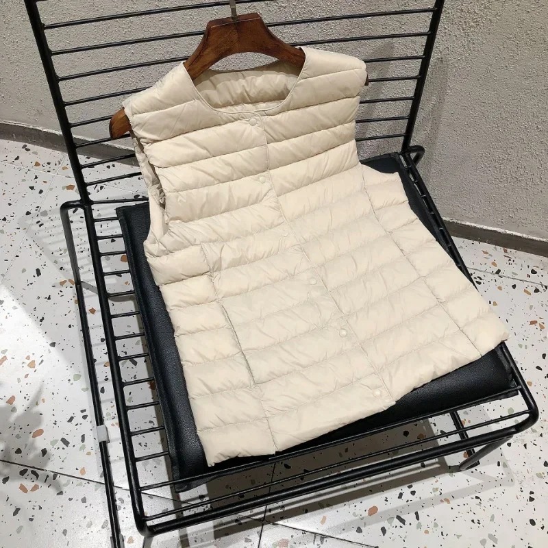 女性用の白い春と秋のノースリーブジャケット,目新しさに最適,秋冬に最適,2023コレクション