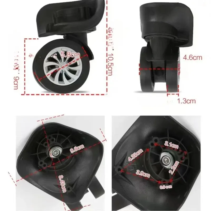 Valigia Bagagli Ruote girevoli universali a 360 gradi Trolley Ruota Strumenti