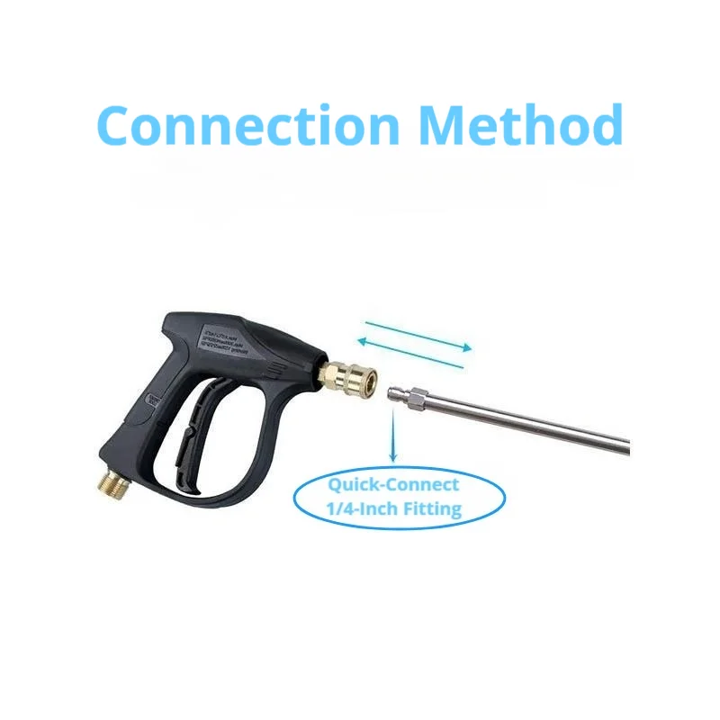 ไม้กายสิทธิ์ขยายเครื่องฉีดน้ําแรงดันสูงสแตนเลสคุณภาพสูงพร้อม Quick Connect (1/4 นิ้ว) – อัพเกรดสําหรับงานหนัก