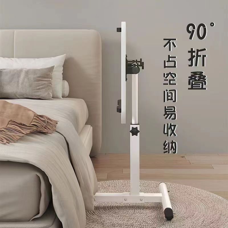 Laptop Desk gira move com roda, pequena mesa de cabeceira, mesa