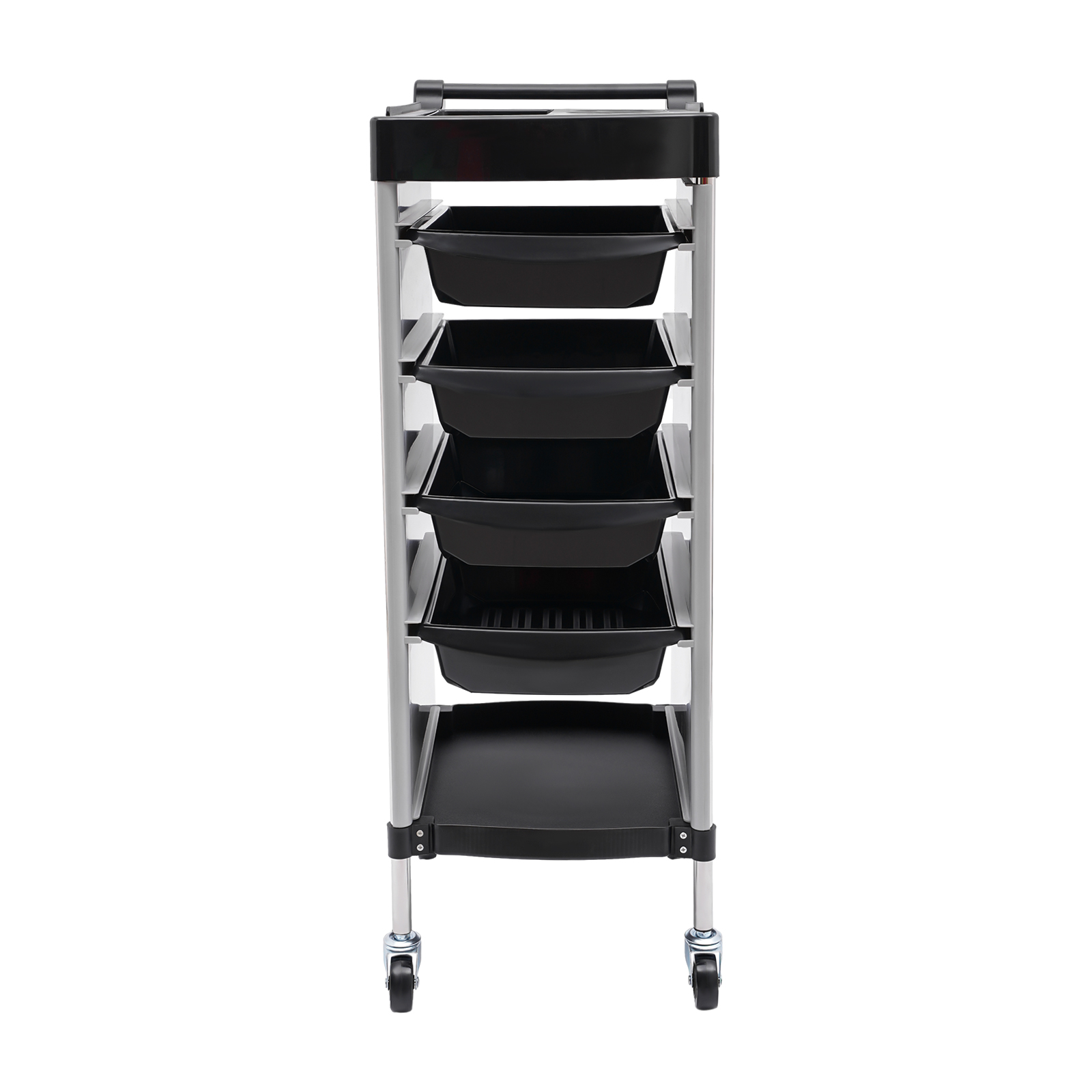 Salon Trolley, PP 6-Tier Drawer-Type Multi-Functional Salon Trolley, Hairdressing Shelf with Wheels  36 * 37 * 85cm