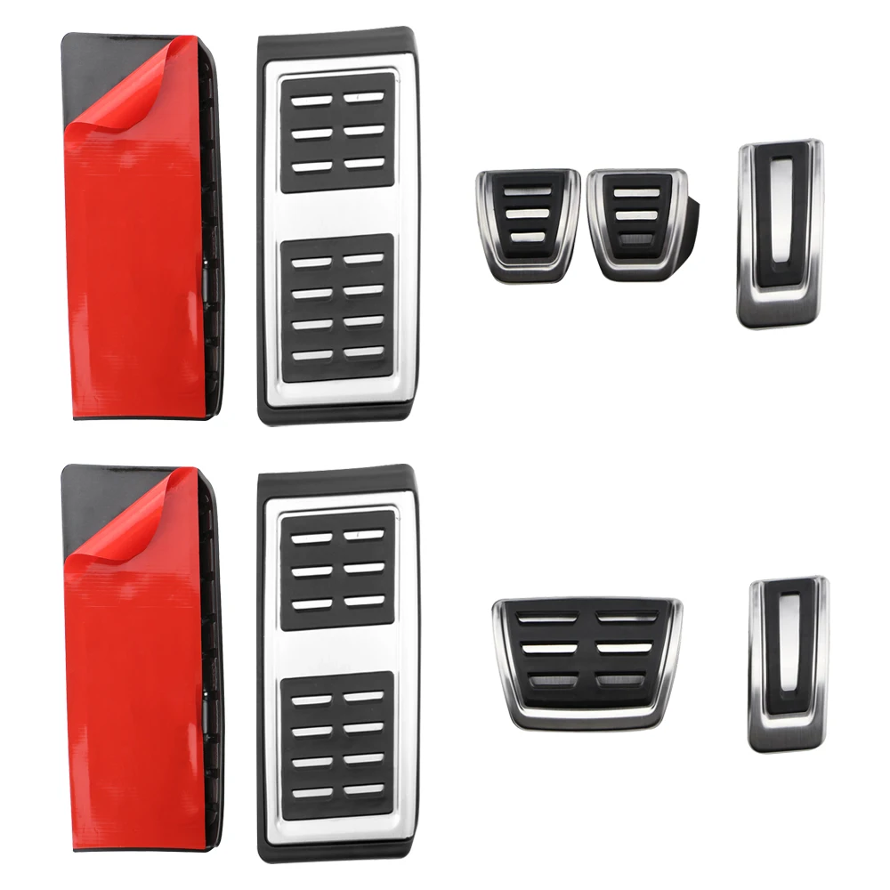 Cubierta de Pedal de reposapiés de freno de acelerador de coche de acero inoxidable para Volkswagen VW GOLF 7 MK7 Seat Ibiza Ateca Audi A1 Skoda Fabia