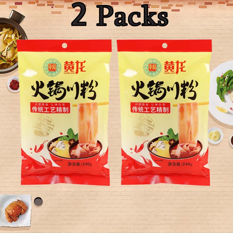 Yellow Dragon Hotpot Potato Noodles/Broad Potato Noodles 8.47oz(240g)*2 packs