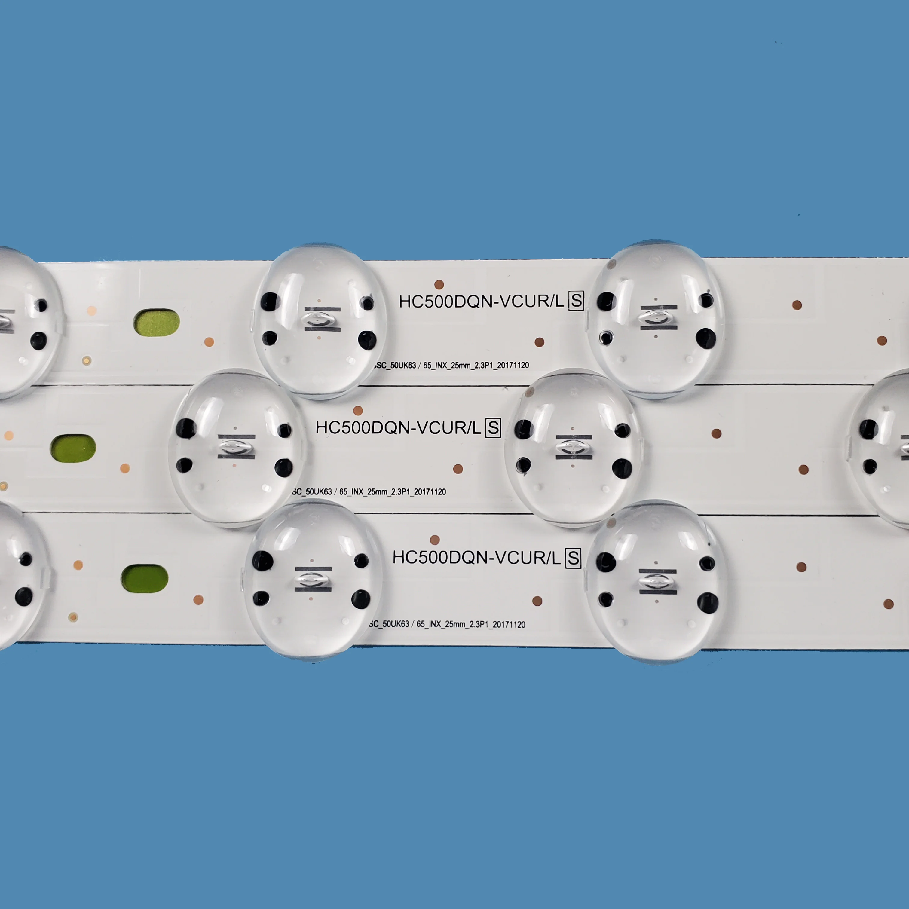 Tira de luces LED de retroiluminación, accesorio para televisor LG 50UK6510PSF 50UK6950PLB 50UK6300PLB 50UK6750PLD, HC500DQN-VCUR/L, SSC_50UK63/65_INX, 3 unidades/juego