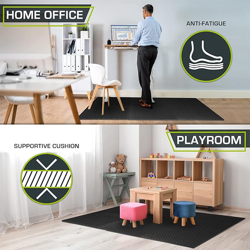 16 piezas, Esteras deportivas de espuma entrelazada EVA para niños, alfombrilla para gimnasio, equipo de gimnasio,30 CM