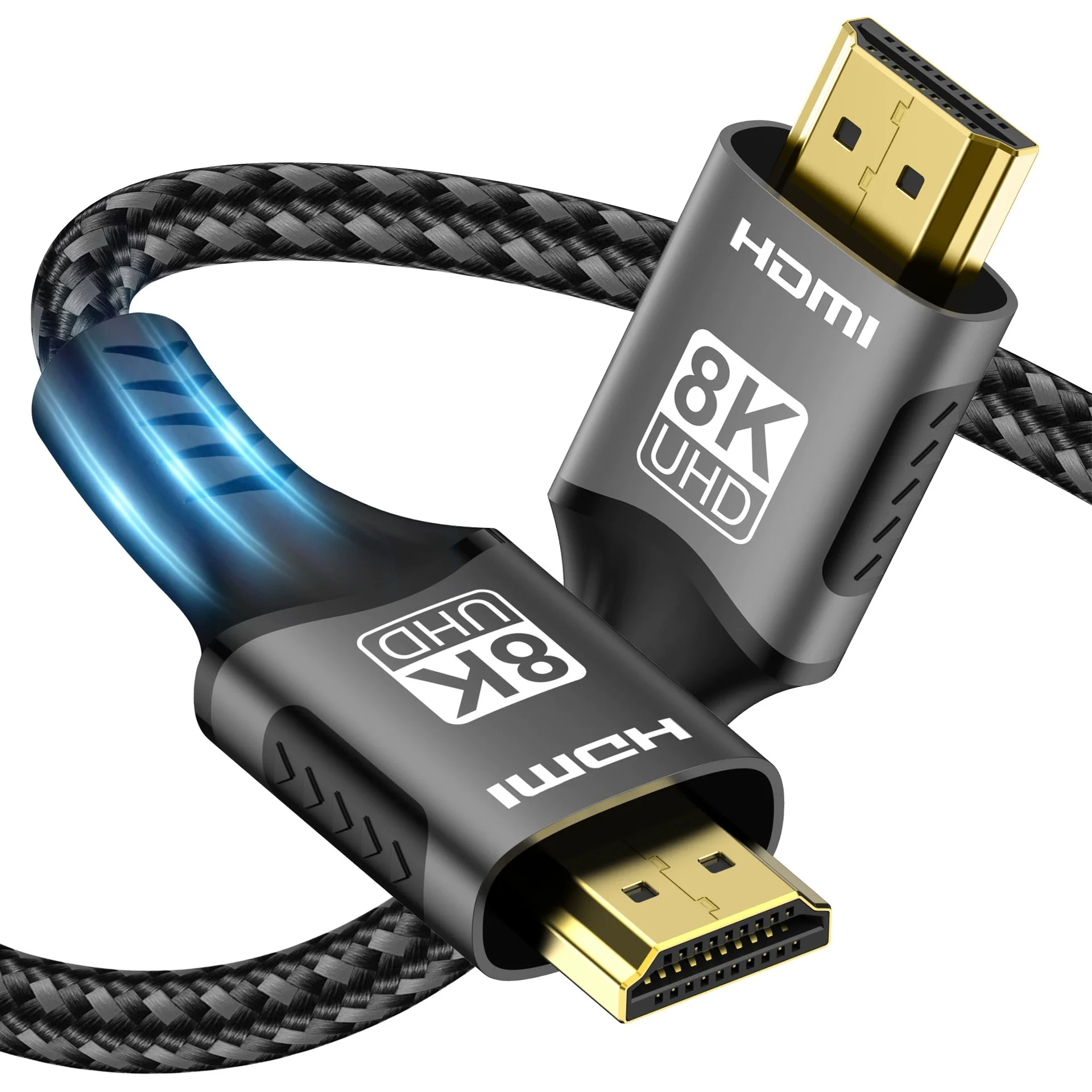 HDMI 8K 2.1 케이블 4K@120Hz 8K@60Hz 48Gbps EARC ARC HDCP RTX 비디오 케이블용 초고속 HDR PC 노트북 프로젝터 HD TV PS5