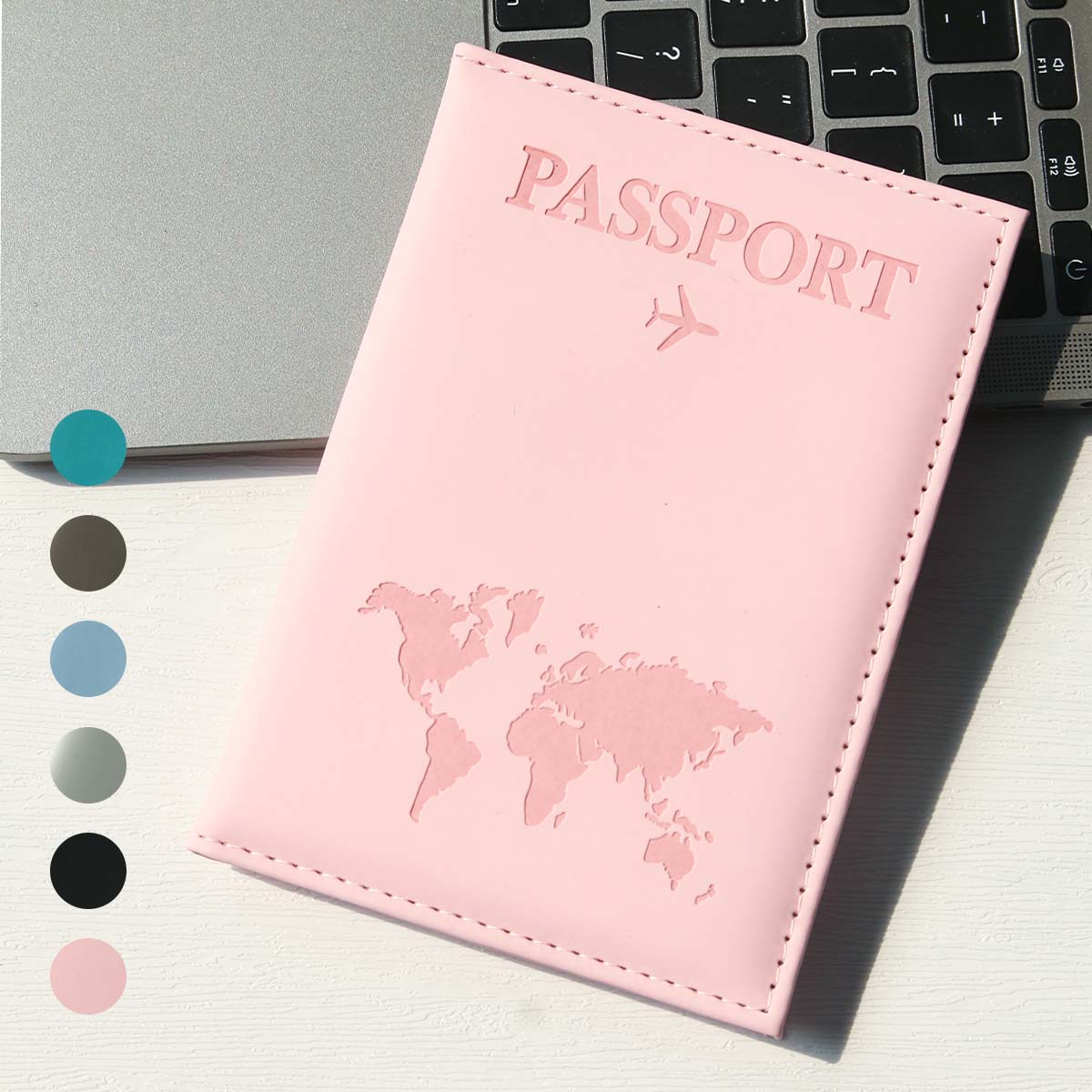 Porta-passaporte mapa pu capa de passaporte viagem essencial cruzeiro deve ter porta-passaporte fino e portátil para viagens