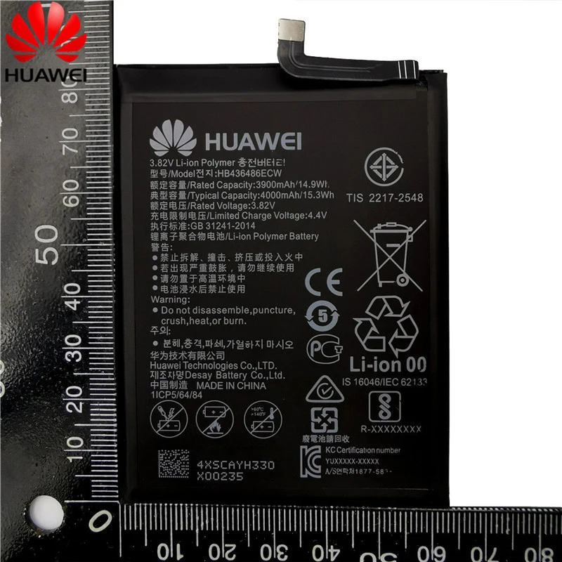 HB 436486 Оригинальный сменный аккумулятор для телефона ECW для Huawei Mate 10/10 Pro/Mate 20/P20 Pro/Honor view20, аккумуляторы 4000 мАч