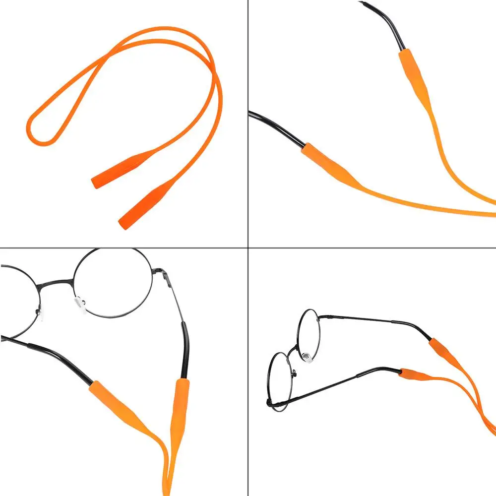 Correa de silicona para gafas de sol, cadena deportiva, cordón elástico antideslizante