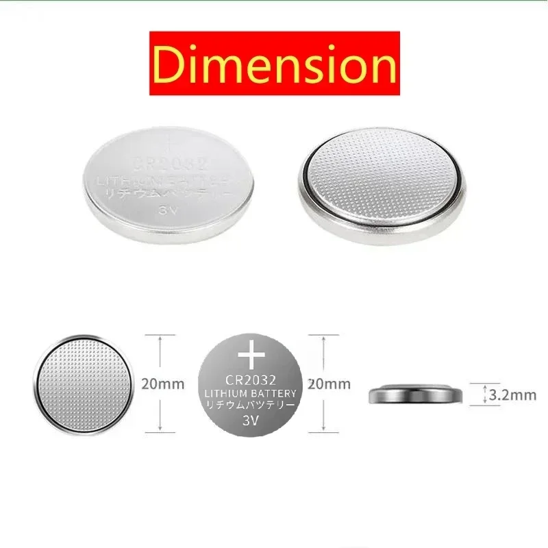 2-60PCS CR2032 CR 2032 Button Battery 3V Lithium Battery For Watch Toy Calculator Car Remote Control Button Coin Cell