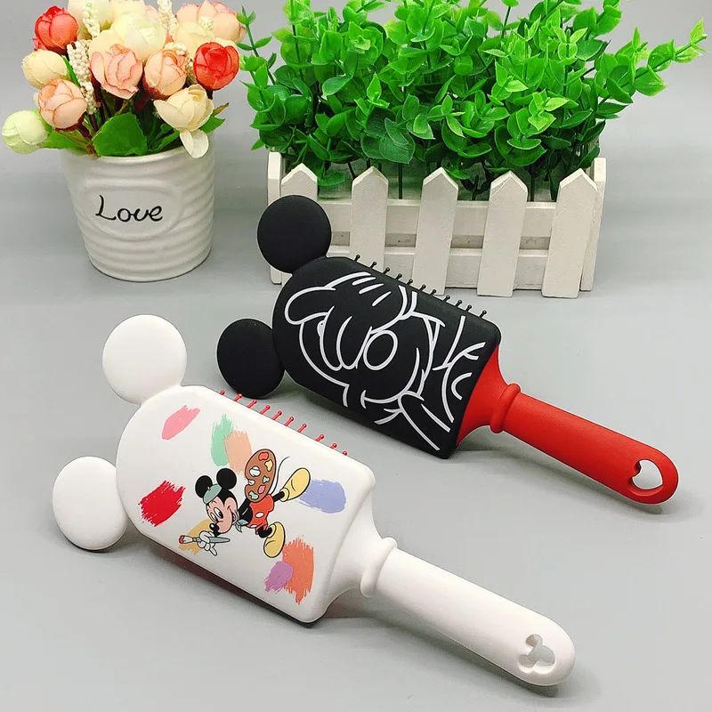 Pente de almofada de ar dos desenhos animados das crianças bonito e bonito pente de coelho menina pente bebê mickey minnie airbag massagem pente de cabelo
