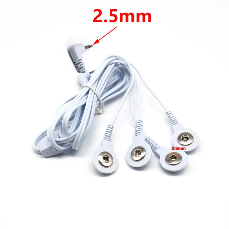 2-Wege + 4-Wege-Maschinenmassagegerät, Knopfkabel, Elektroden-Elektrodenpads, Standard-Verbindungsmassage für TENS-Geräte, Leitungsdrähte, Kabel