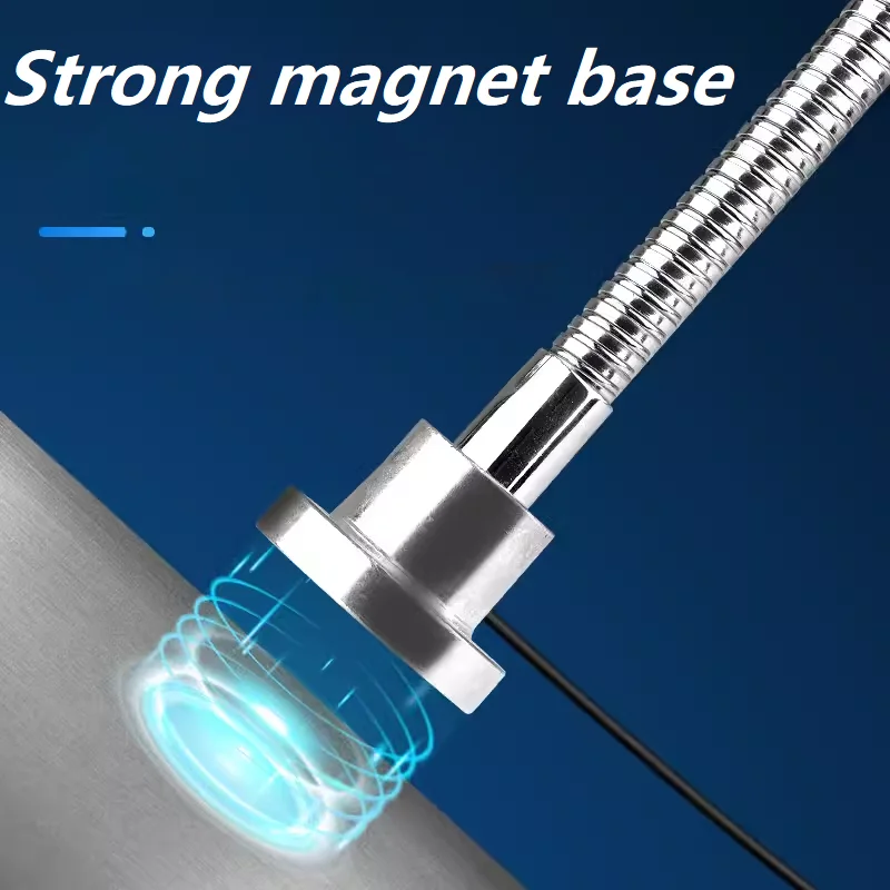 8/12/20W LED Machine Tool Working Lamp Workshop Magnetic Base Gooseneck Sewing Machine Lathe CNC Equipment Lighting 110-220V