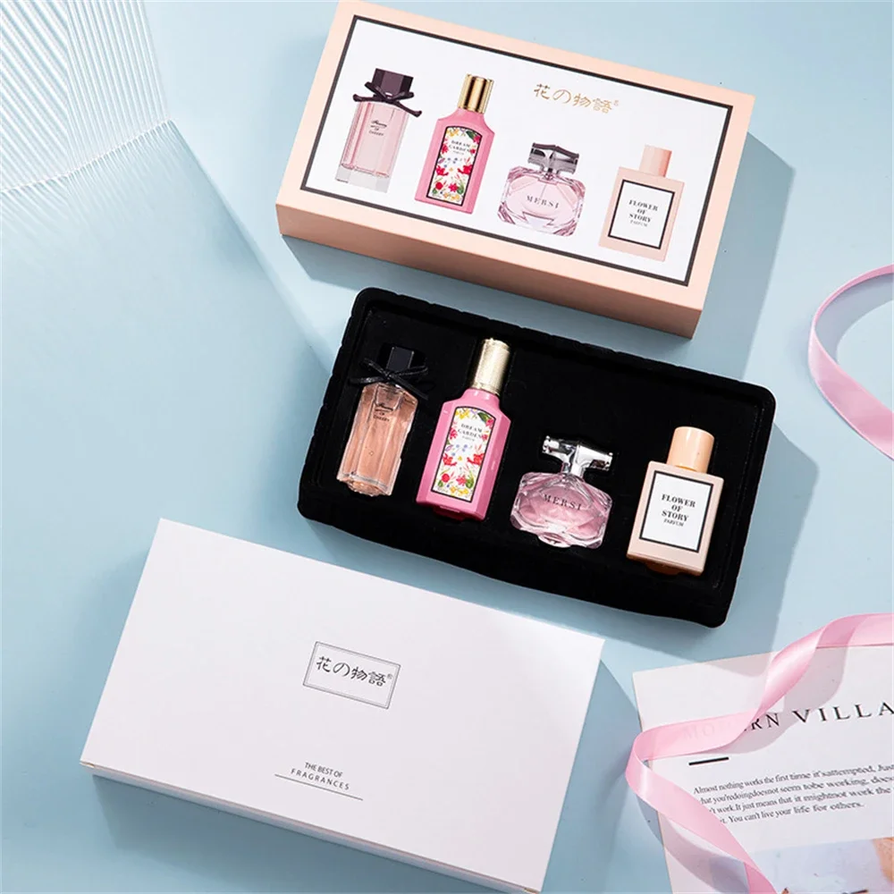 Hohe Qualität Frauen Parfüm 110ML Geschenk Box Vier Stück Set Eau De Parfum Blumen Duft Anhaltende Duft Parfüme Mujer originales