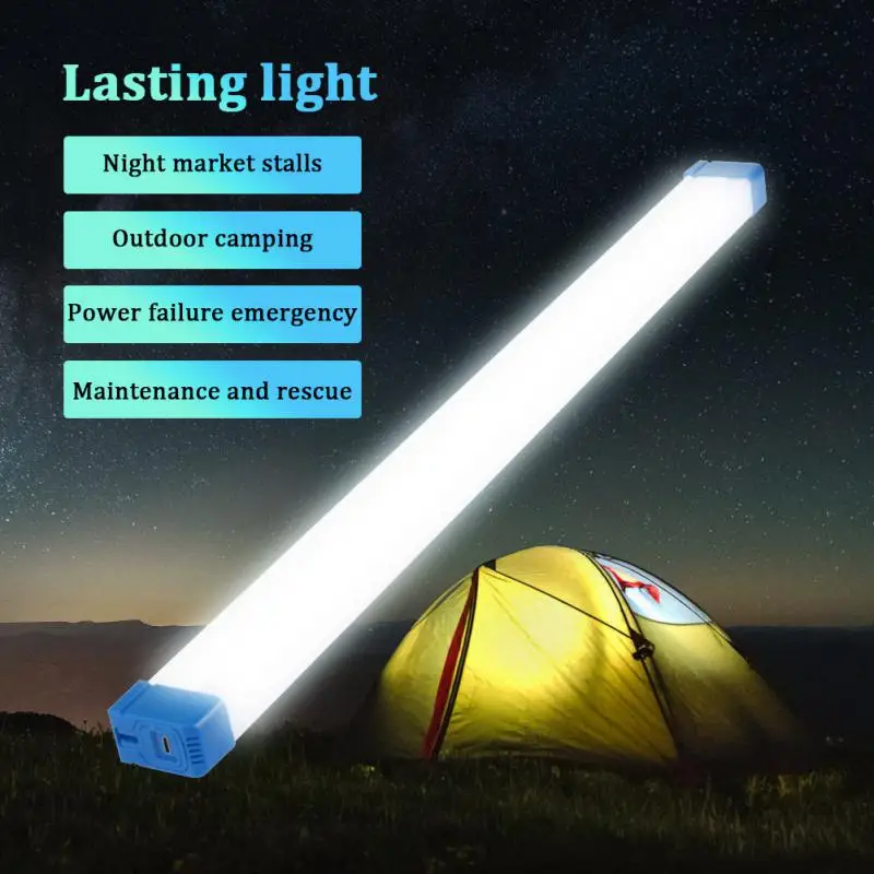 Długa świetlówka LED Lampka nocna Magnetyczna lampa awaryjna z możliwością ładowania przez USB Zewnętrzna przenośna profesjonalna lampa awaryjna z długim paskiem