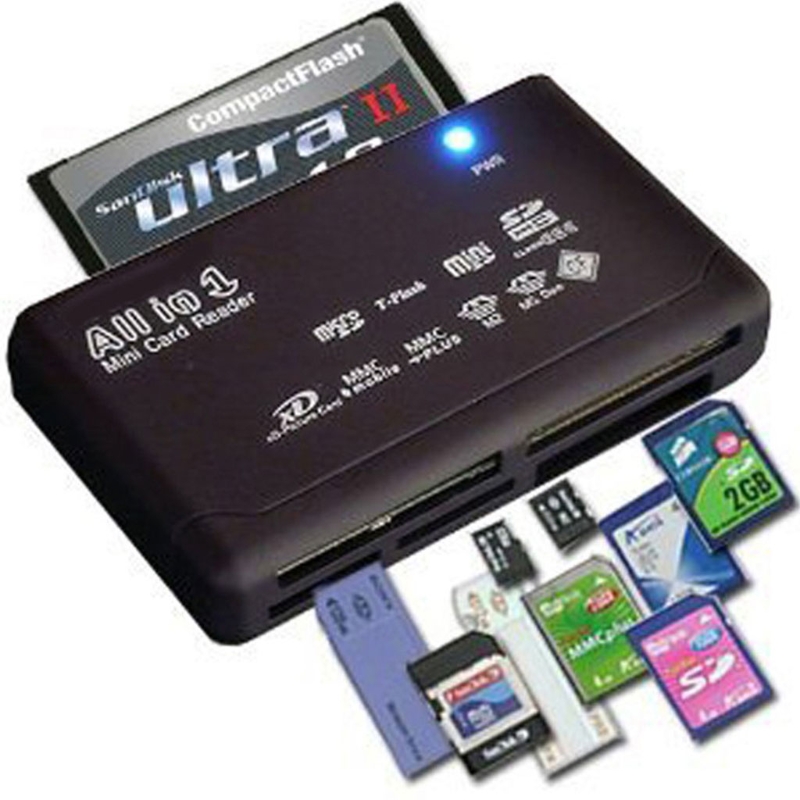Lector tarjetas memoria todo en para USB externo, Mini SDHC,