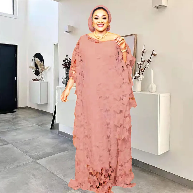 Vestidos africanos ocos de renda para mulheres roupas africanas 2025 dashiki taditional boubou árabe robe abaya kaftan femme musulmane