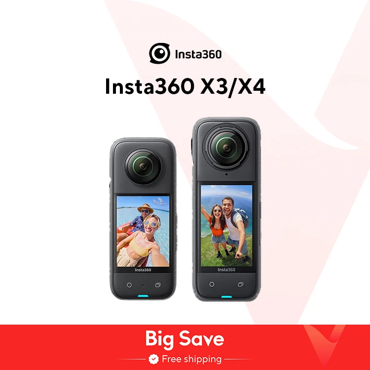 Insta360 X4 360 8K Video 2290mAh 2.5'' Touchscreen 10m Waterproof Removable Lens Guards Russia in stocks