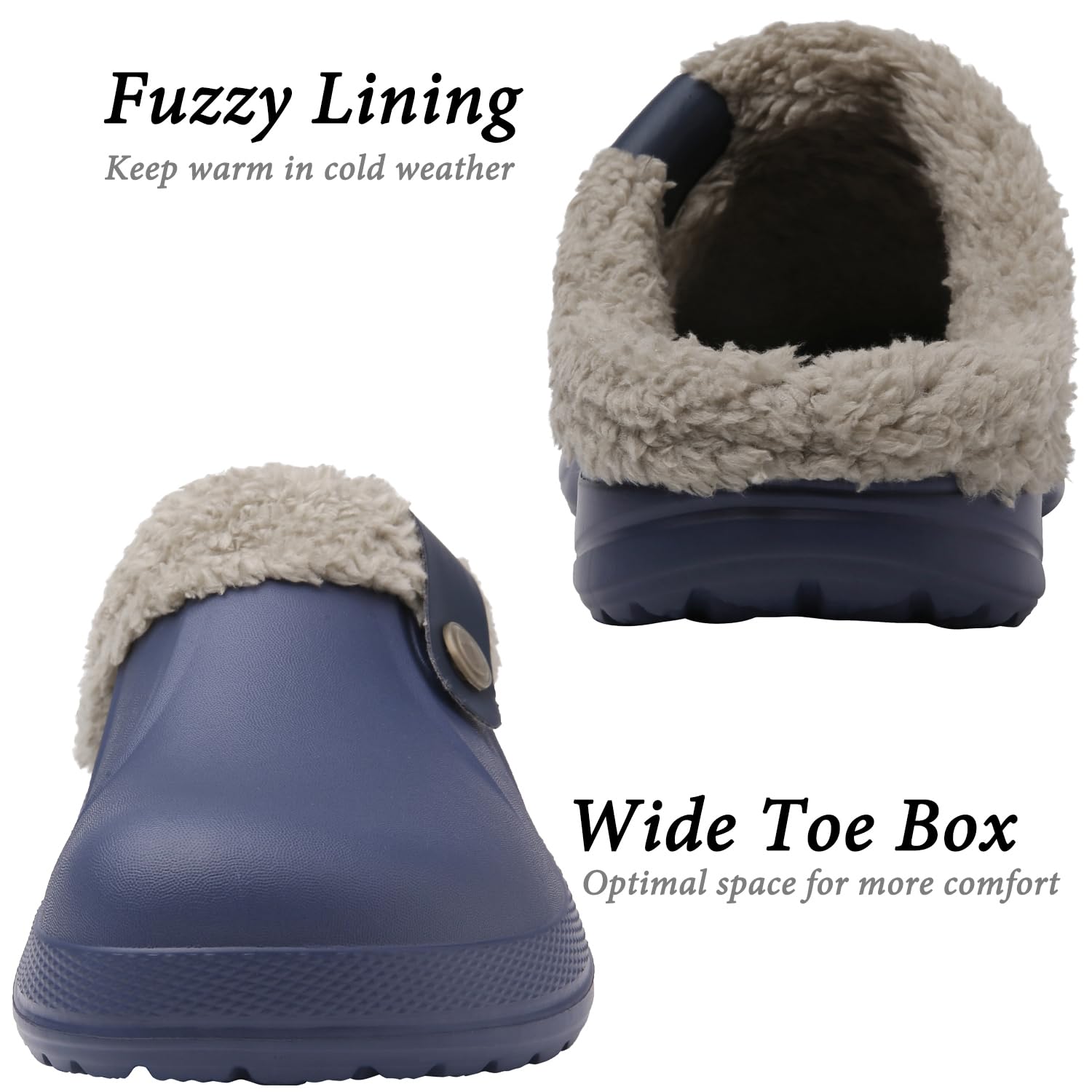 Zapatillas impermeables para hombres y mujeres, zuecos de piel, zapatos de jardín para exteriores, mulas antideslizantes, zapatos de Casa suaves para interiores, invierno, nuevo