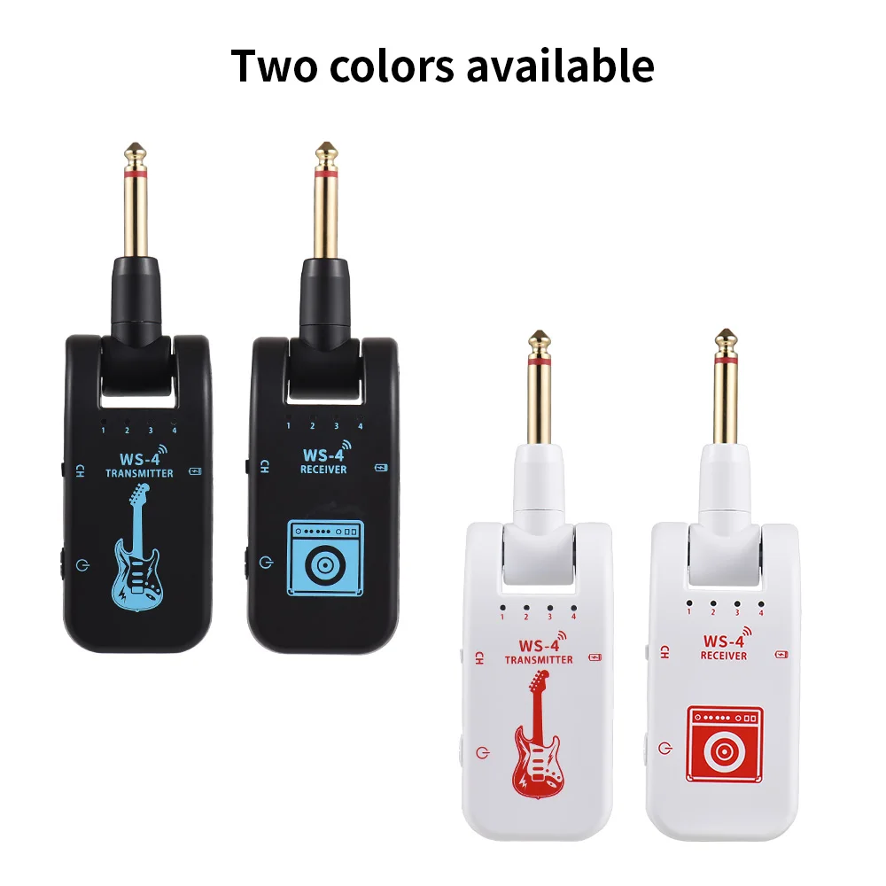 Sistema inalámbrico para guitarra eléctrica, juego de transmisor y receptor recargable de 2,4G, instrumentos de viento