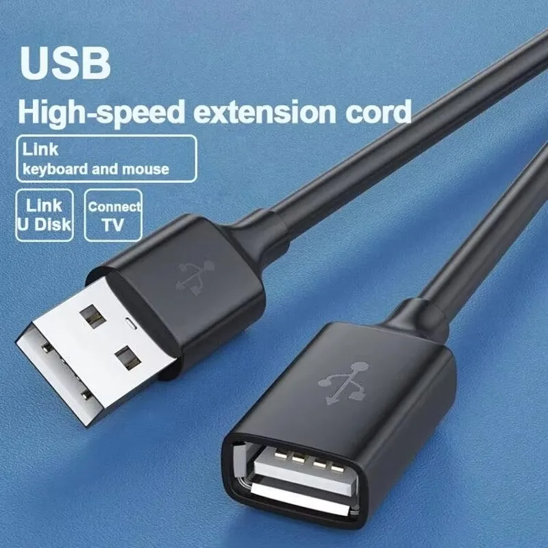 Удлинительный USB-кабель 0,5/1/2/3/5 м, шнур для передачи данных 3,0 для ноутбука, ТВ SSD 3 0, разъем для компьютерной камеры и принтера