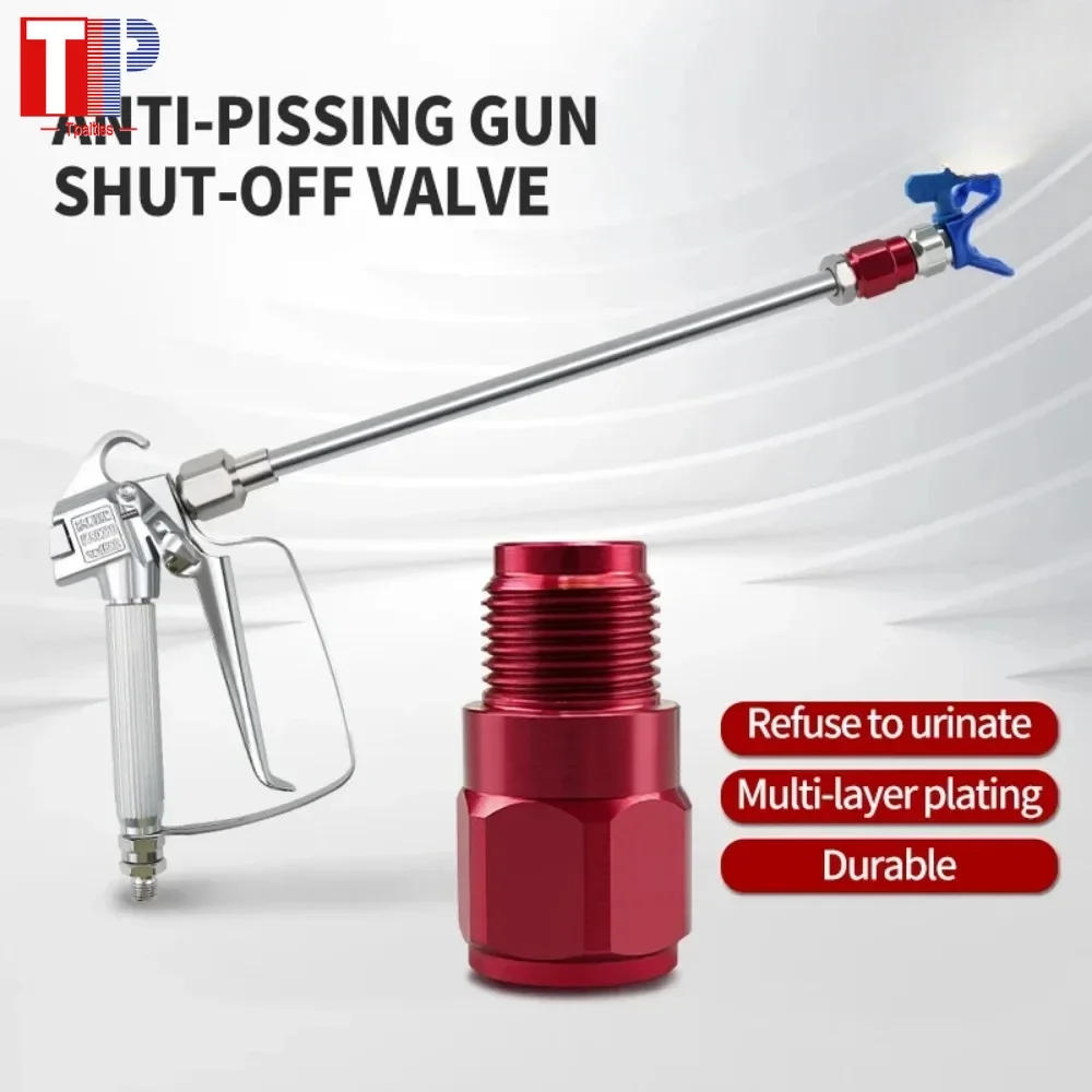 Tpaitlss Airless Spray Adapter Joint Shut-off Valve Extension Anti-spitting Valve for High Pressure Airless Paint Sprayers Gun