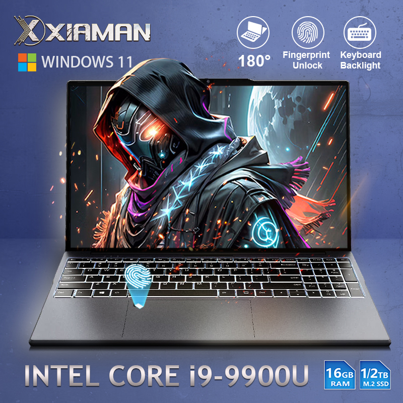 New 15.6" Intel Core i9 9900U Gaming Laptop Computer 16GB RAM 1/2TB SSD PC Gamer Windows 11 1920*1080P Office Gaming Notebook