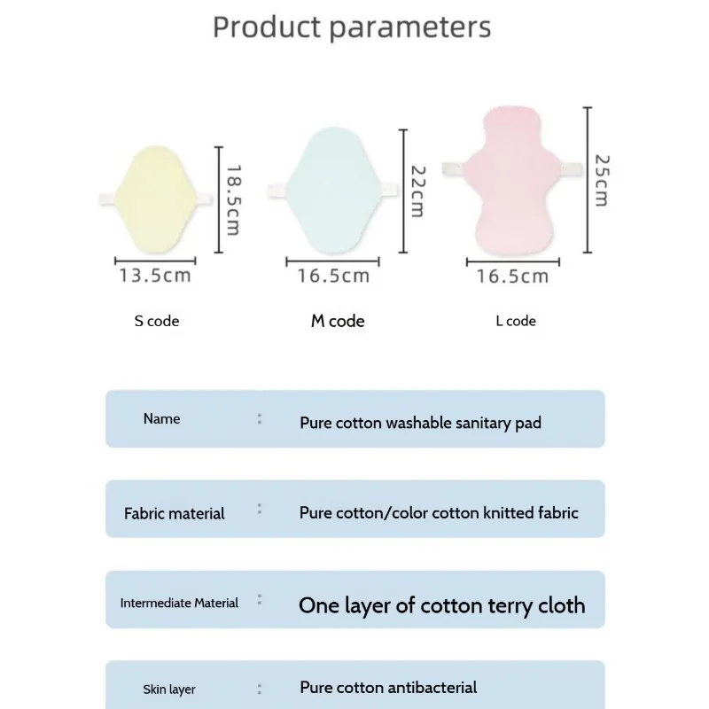 Almofada sanitária lavável respirável à prova de vazamento para mulheres, guardanapos de maternidade pós-parto, grafeno, protetor bacteriostático, algodão puro