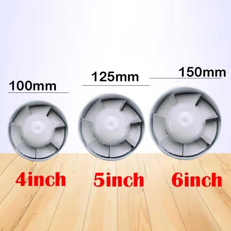 4/6 นิ้ว 220V เงียบระบายอากาศช่องระบายอากาศ Ventilator EXTRACTOR Exhausted EXTRACTOR พัดลม Ventilator ห้องน้ําห้องครัว Washroom