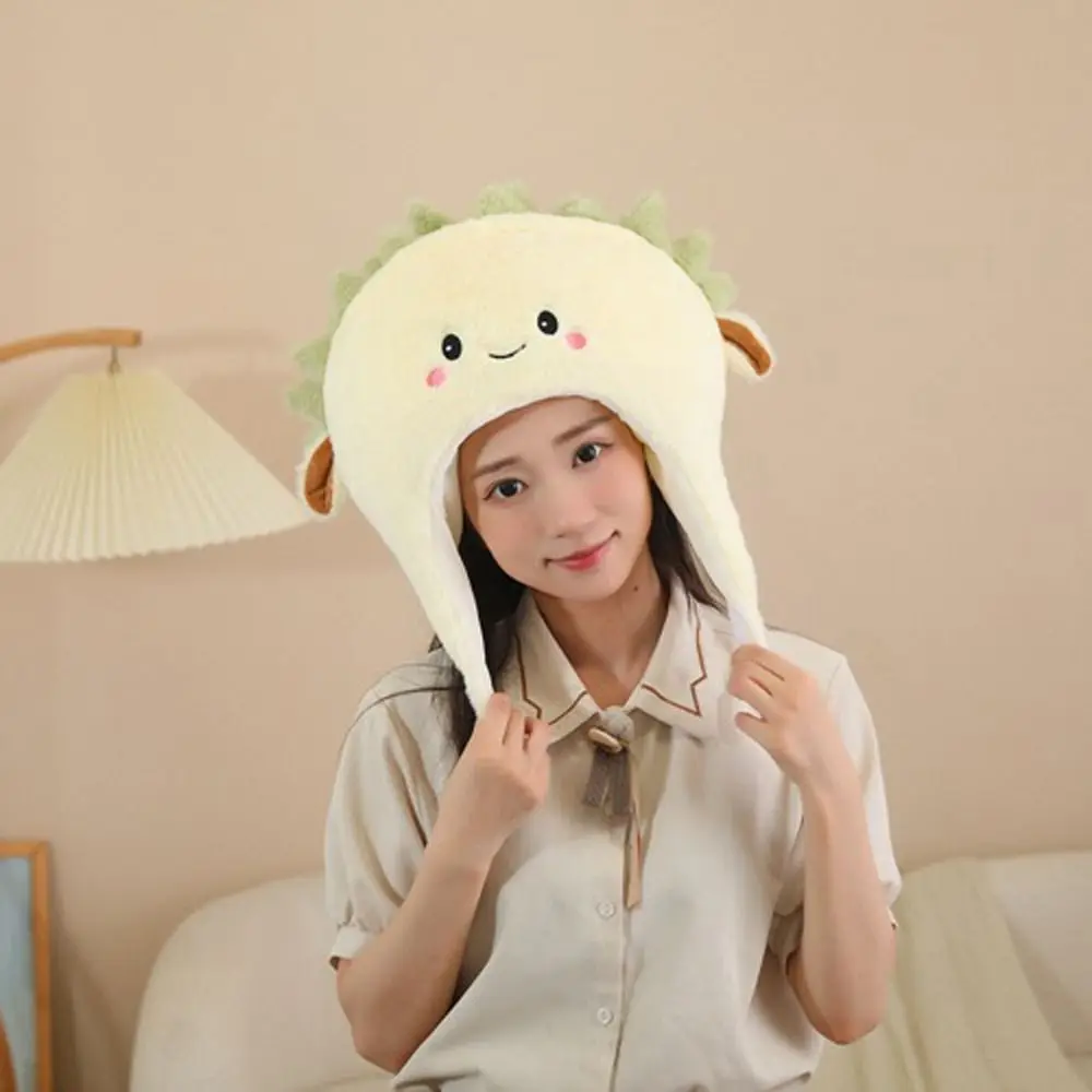 ตุ๊กตาน่ารักตุ๊กตา Plush ทุเรียนหมวกอบอุ่นหนาหมวก Plush ของเล่น Fluffy Comfort ทุเรียน Plush หมวกเด็กของขวัญ