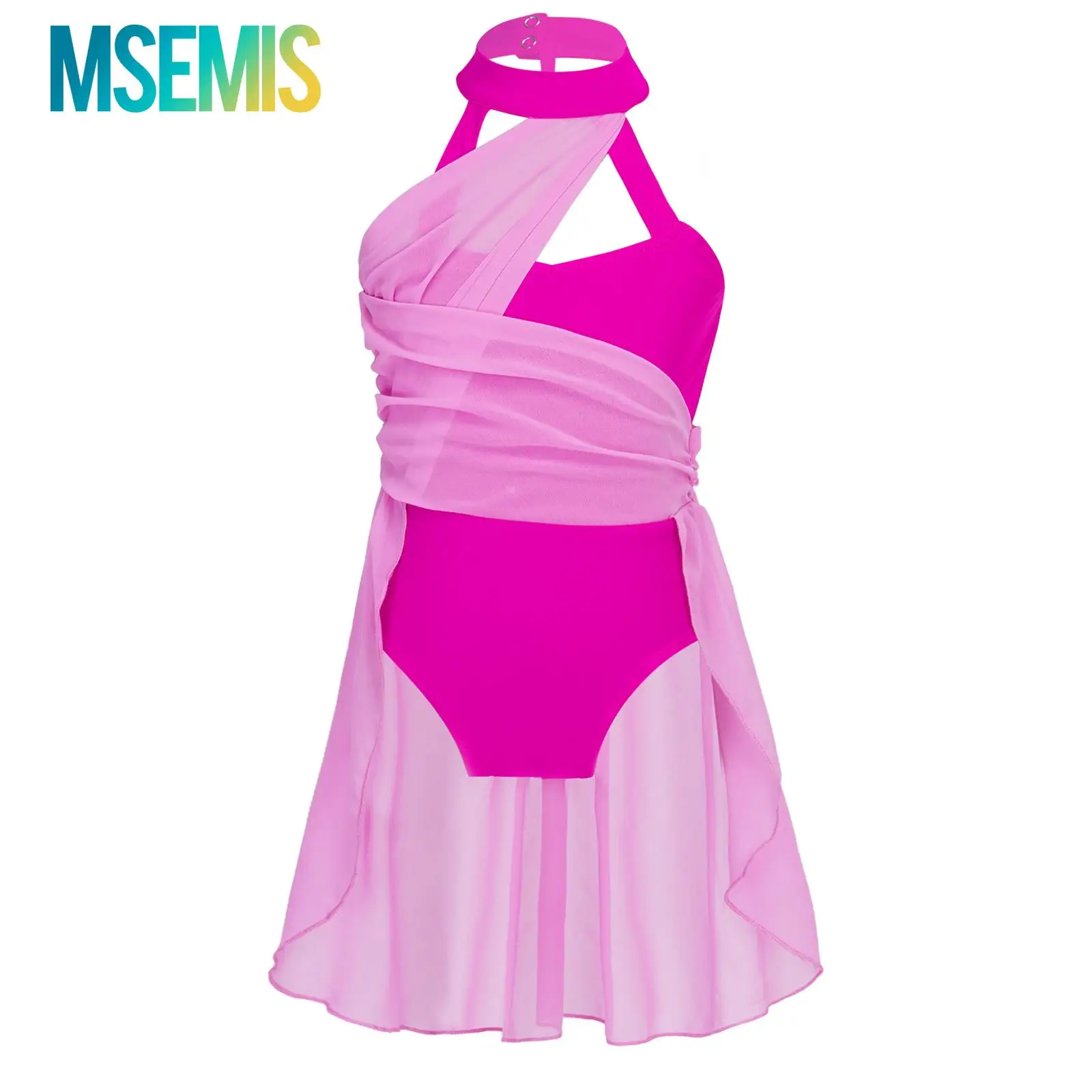 Kinder Mädchen Ballett Lyrical Contemporary Dancewear Ballett Tanz Trikot Kostüm Mieder Caged Back Rüschen Ballerian Tutu Kleid
