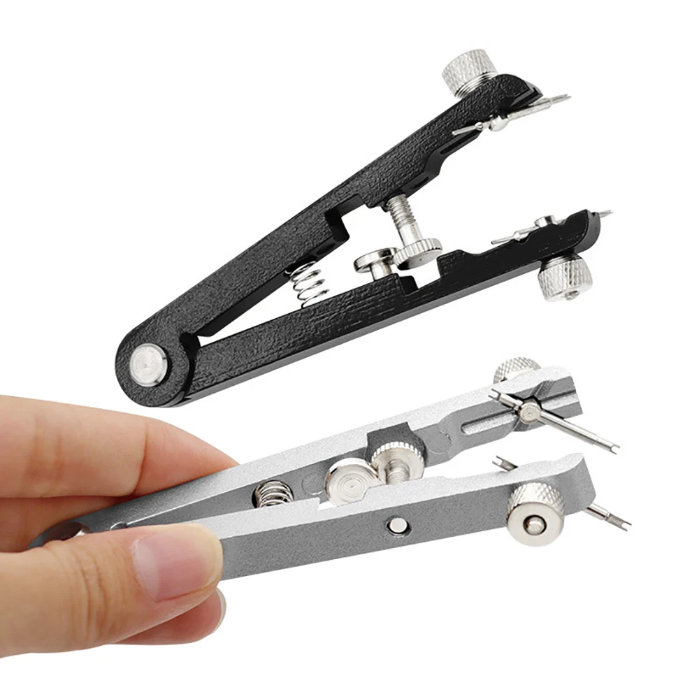 Herramienta de extracción de reparación de correa de reloj, alicates de barra de resorte de correa de reloj de 10 pines, removedor de pulsera, alicates ajustadores en forma de V, 6825