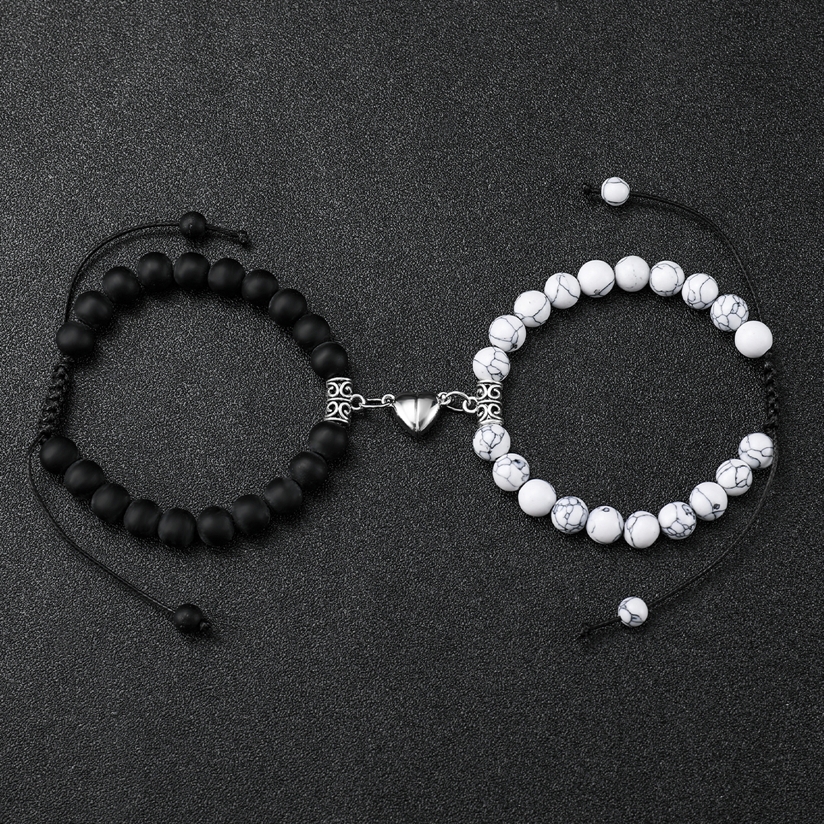 4 stks/set mode koppels horloges siliconen band analoog quartz horloge magnetische hart armbanden