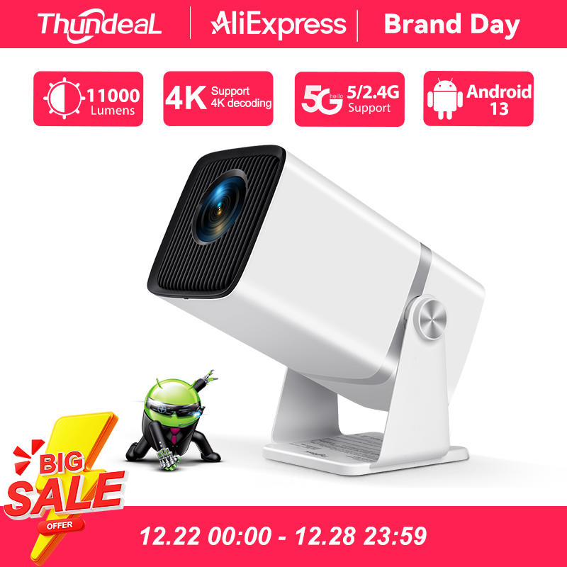 ThundeaL 4K Full HD проектор FHD TD80W Android WiFi 3D домашний кинотеатр TD80 портативный проектор луча видео для встреч кино PK HY320