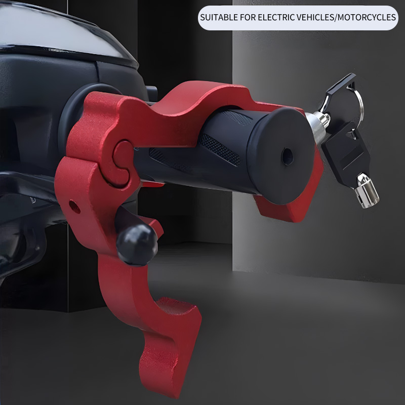 Bloqueio do acelerador do guiador anti-roubo, liga de alumínio carro elétrico motocicleta bicicleta garrafa atv carro portátil guiador bloqueio de freio