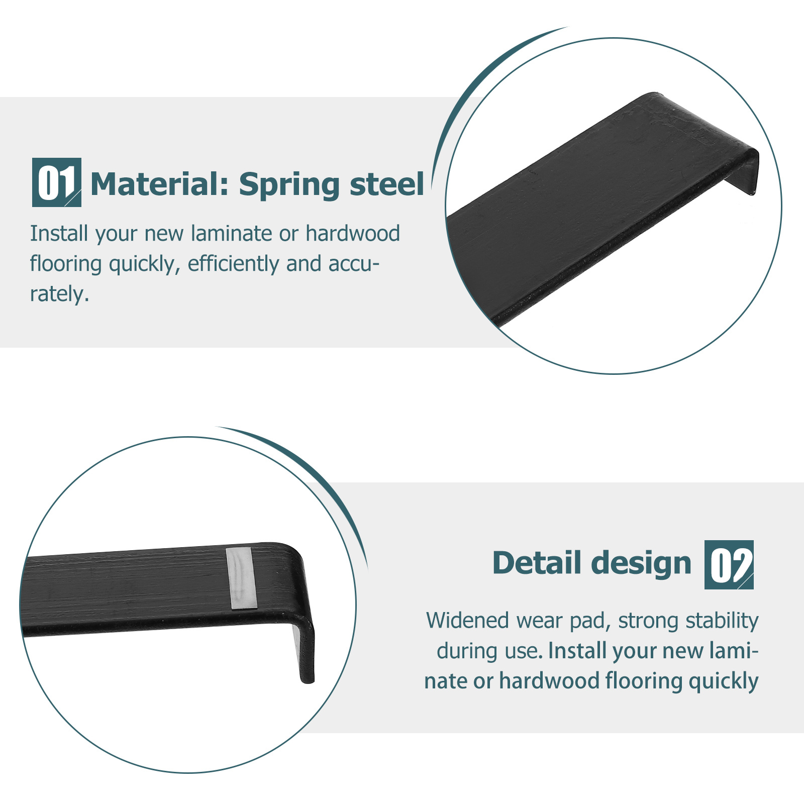 1pc Pulls Bar For Laminate Wood Vinyl Plank Hardwood Floor Installation Tool Steel Flooring Install Kit Hand Tool