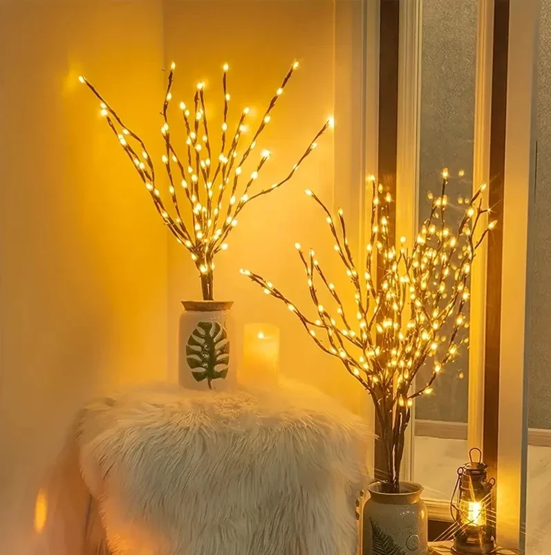 1 szt. Lampki na gałęzi, lampki do salonu, lampki do sypialni, kreatywne lampki nocne, dekoracyjne lampki do stylizacji, sznurki świetlne LED