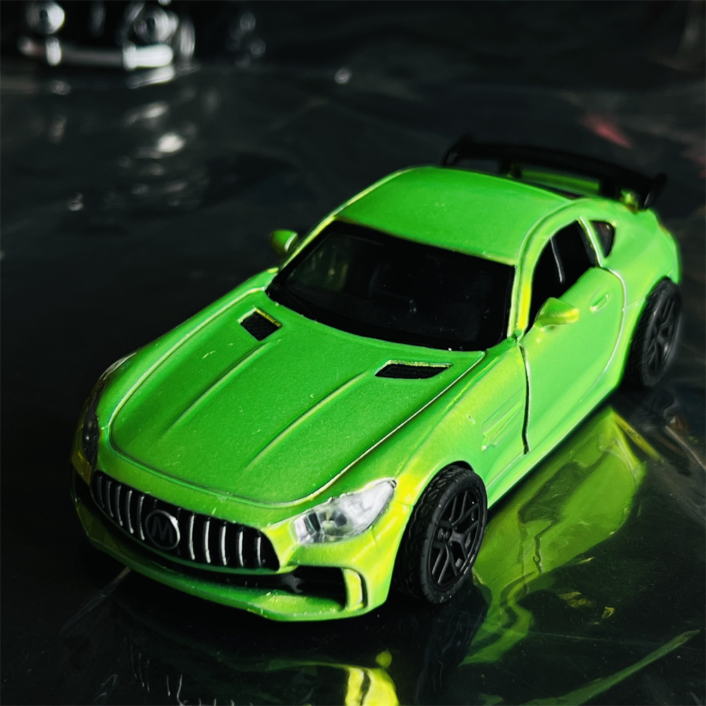 Coche deportivo de simulación para niños, juguete de aleación, adorno para pastel