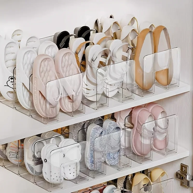 2/4 แพ็คประหยัดพื้นที่ชั้นวางรองเท้าแนวตั้งOrganizer-Multi-Layer,ง่ายต่อการประกอบ,ขนาดกะทัดรัดสําหรับHome Entrywayตู้